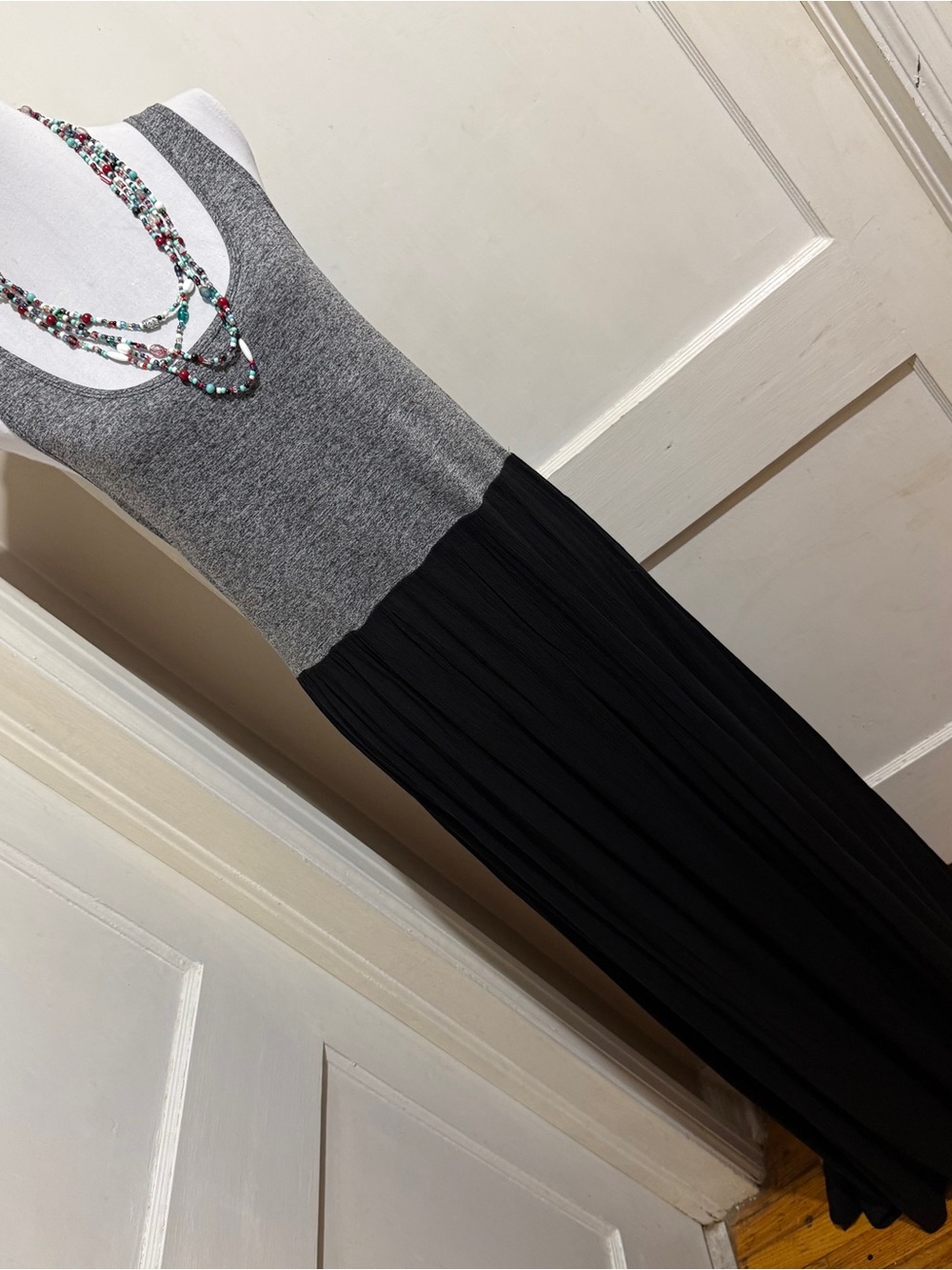 Lou & Grey Black Heathered Knit Maxi Dress